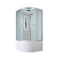 AvaCan 80x80 D5080LED с гидромассажем и подсветкой, стекло матовое, профиль хром