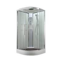 AvaCan 80x80 EM2080T стандартная, стекло прозрачное, профиль хром