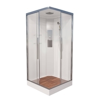 AvaCan 80x80 K2080 стандартная, стекло прозрачное, профиль хром