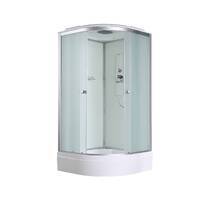 AvaCan 90x90 D3090 стандартная, стекло матовое, профиль хром