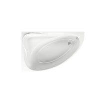 Bas МИЛАН 170х110 В 00062 белая глянцевая, с каркасом и сливом, правая