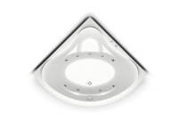 Bas МОДЕНА 150х150 ВГ00157 белая глянцевая, с гидромассажем FLAT, с каркасом и сливом