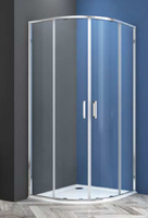 CeramaLux 90x90 CL901-90 стекло прозрачное, профиль хром