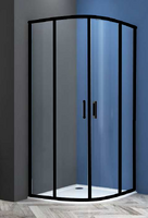 CeramaLux 100x100 CL901B-100 стекло прозрачное, профиль черный матовый