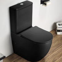 CeramaLux 2166XMB черный матовый, с крышкой микролифт