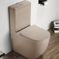 CeramaLux 2166XMC безободковый, с крышкой микролифт, капучино