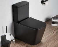 CeramaLux 2170AXMB черный матовый, с крышкой микролифт