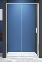 CeramaLux 100x190 CL907-100 стекло прозрачное, профиль хром