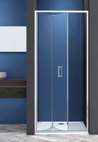 CeramaLux 80x190 CL935-80 стекло прозрачное, профиль хром