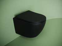 Ceramica Nova Uno CN11001TMB безободковый, с крышкой микролифт, смыв торнадо, черный матовый