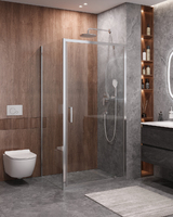 Cezares Molveno 90х100 MOLVENO-AH-1-90/100-C-Cr-IV  стекло прозрачное, профиль хром