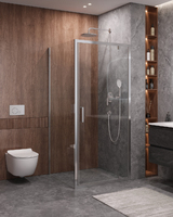 Cezares Molveno 90х90 MOLVENO-A-1-90-C-Cr-IV  стекло прозрачное, профиль хром