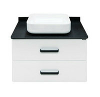 Comforty Амстердам 75 белый с черной столешницей 00-00001388