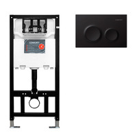 Comforty CF3GT1900-10BL с клавишей управления CF3BT7912BL матовая черная