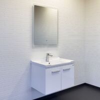 Comforty Рига 70 см, белый глянец, подвесная 