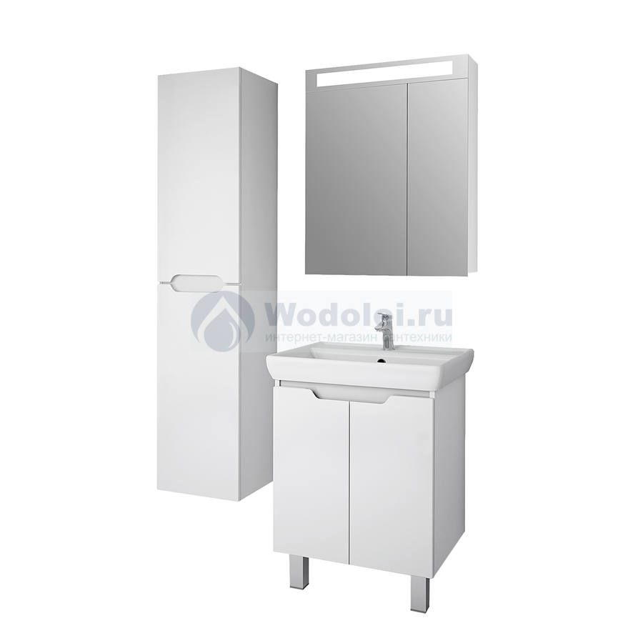 Мебель для ванной Dreja Q Plus (D) 60 белый глянец