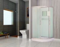 Esbano Elegancia 115х85 EST-115C (LEFT) без крыши, стекло матовое, профиль хром