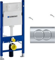 Geberit Duofix Delta 458.149.21.1 с кнопкой смыва хром