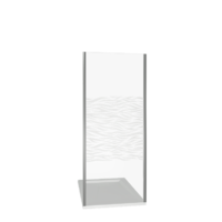 Good Door  Infinity SP-80 -W-CH стекло прозрачное с узором, профиль хром