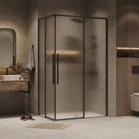 Grossman Galaxy 120х80 300.K33.01.12R80L.21.02 стекло шиншилла, профиль черный матовый