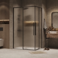 Grossman Galaxy 80х120 300.K33.01.80R12L.21.02 стекло шиншилла, профиль черный матовый