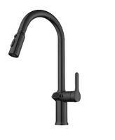 Knotlor Inspiration KN-100/BL с индикатором температуры, вытяжной излив, черный матовый