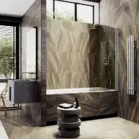 MaybahGlass 70x140 MGV-627-5 стекло бронза, профиль хром матовый, правая