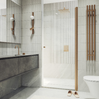 MaybahGlass 70x198 MGD-1670-2 стекло прозрачное, профиль бронза