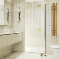 MaybahGlass 70x198 MGD-1670-3 стекло прозрачное, профиль золото