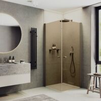 MaybahGlass 80x80 MGY-1297-2 стекло бронза, профиль бронза, без поддона