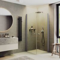 MaybahGlass 81x80 MGY-1291-5 стекло прозрачное, профиль хром матовый, без поддона