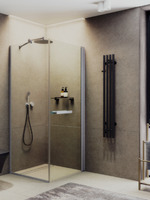 MaybahGlass 90x90 MGY-1312-5 стекло прозрачное, профиль хром матовый, правый