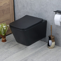 Melana 310304MB безободковый с сиденьем микролифт, черный