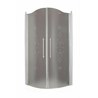 Migliore Diadema 90x90 20422 стекло прозрачное с декором, профиль хром