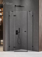 New Trendy AVEXA Black 90x90 EXK-3875 стекло прозрачное, профиль черный