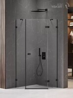 New Trendy AVEXA Black 90x90 EXK-3876 стекло прозрачное, профиль черный