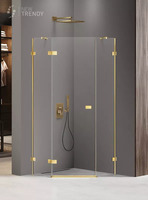 New Trendy AVEXA Gold 90x90 EXK-3842 стекло прозрачное, профиль золото