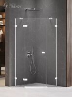 New Trendy AVEXA White 90x90 EXK-3864 стекло прозрачное, профиль белый