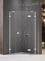 New Trendy AVEXA White 90x90 EXK-3865 стекло прозрачное, профиль белый