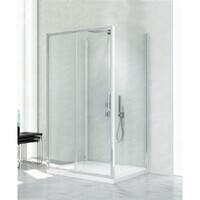 New Trendy NEW CORRINA Chrome 110x90 D-0182A/D-0079B стекло прозрачное, профиль хром