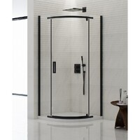 New Trendy NEW KOMFORT Black 90x90 K-0469 стекло прозрачное, профиль черный