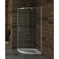 New Trendy NEW KOMFORT Chrome 90x90 K-0436 стекло прозрачное, профиль хром