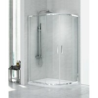 New Trendy NEW MAXIMA 100x80 K-0577 стекло прозрачное, профиль хром