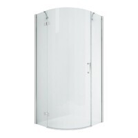 New Trendy NEW MERANA  90x90 K-0326 стекло прозрачное, профиль хром