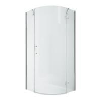 New Trendy NEW MERANA  90x90 K-0327 стекло прозрачное, профиль хром