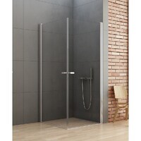 New Trendy NEW SOLEO 70x70 D-0139A/D-0139A стекло прозрачное, профиль хром