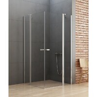 New Trendy NEW SOLEO 90x90 K-0406 стекло прозрачное, профиль хром