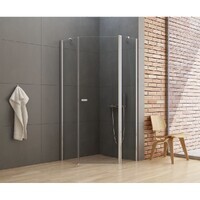 New Trendy NEW SOLEO 90x90 K-0607 стекло прозрачное, профиль хром