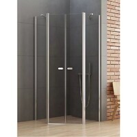 New Trendy NEW SOLEO 90x90 K-0610 стекло прозрачное, профиль хром