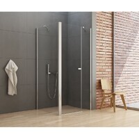 New Trendy NEW SOLEO 90x90 K-0693 стекло прозрачное, профиль хром